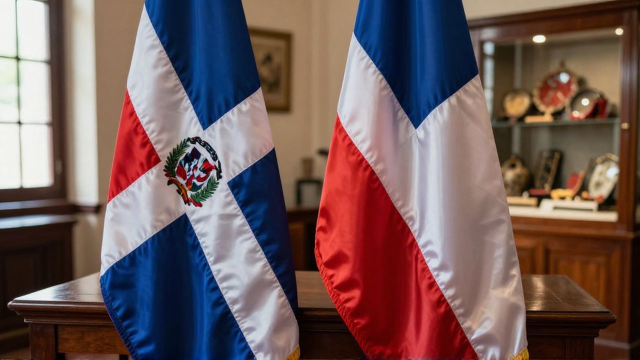 Two Dominican Republic flags